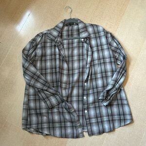 SHEIN gray button down shirt